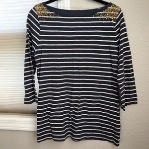 Merona Boatneck Top w/Sequin Detail